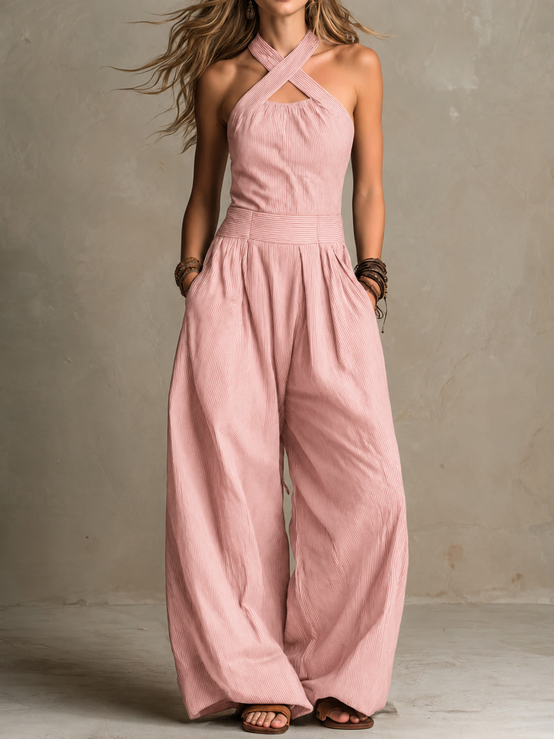 Bianca | Mono con elegante escote cruzado