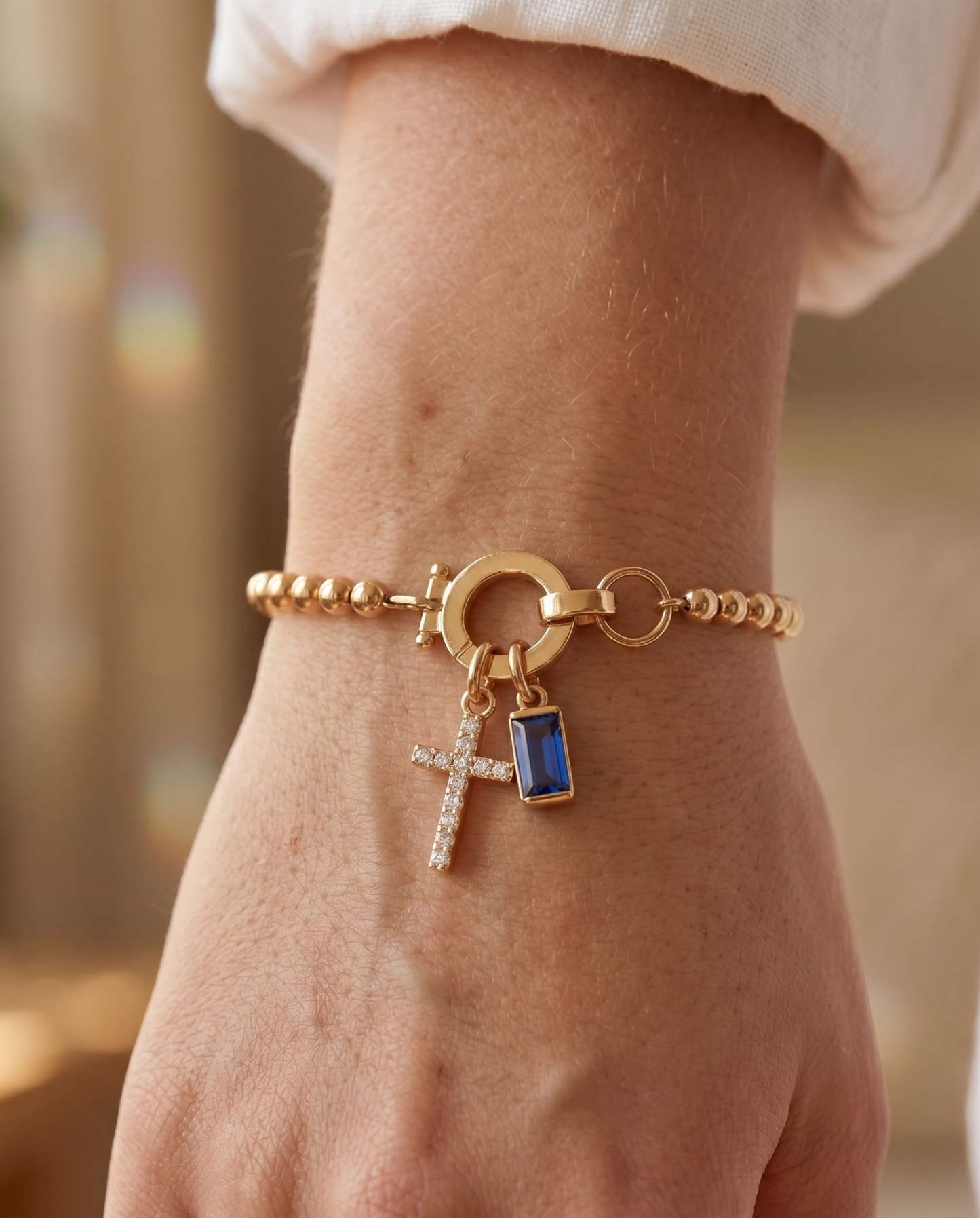 PULSERA FE Y BRILLO