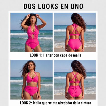 Sabina | Bikini 2 en 1 de talle alto con efecto moldeador