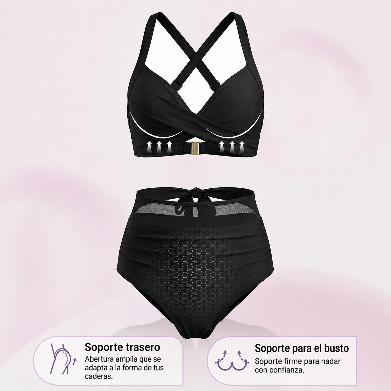 Sabina | Bikini 2 en 1 de talle alto con efecto moldeador