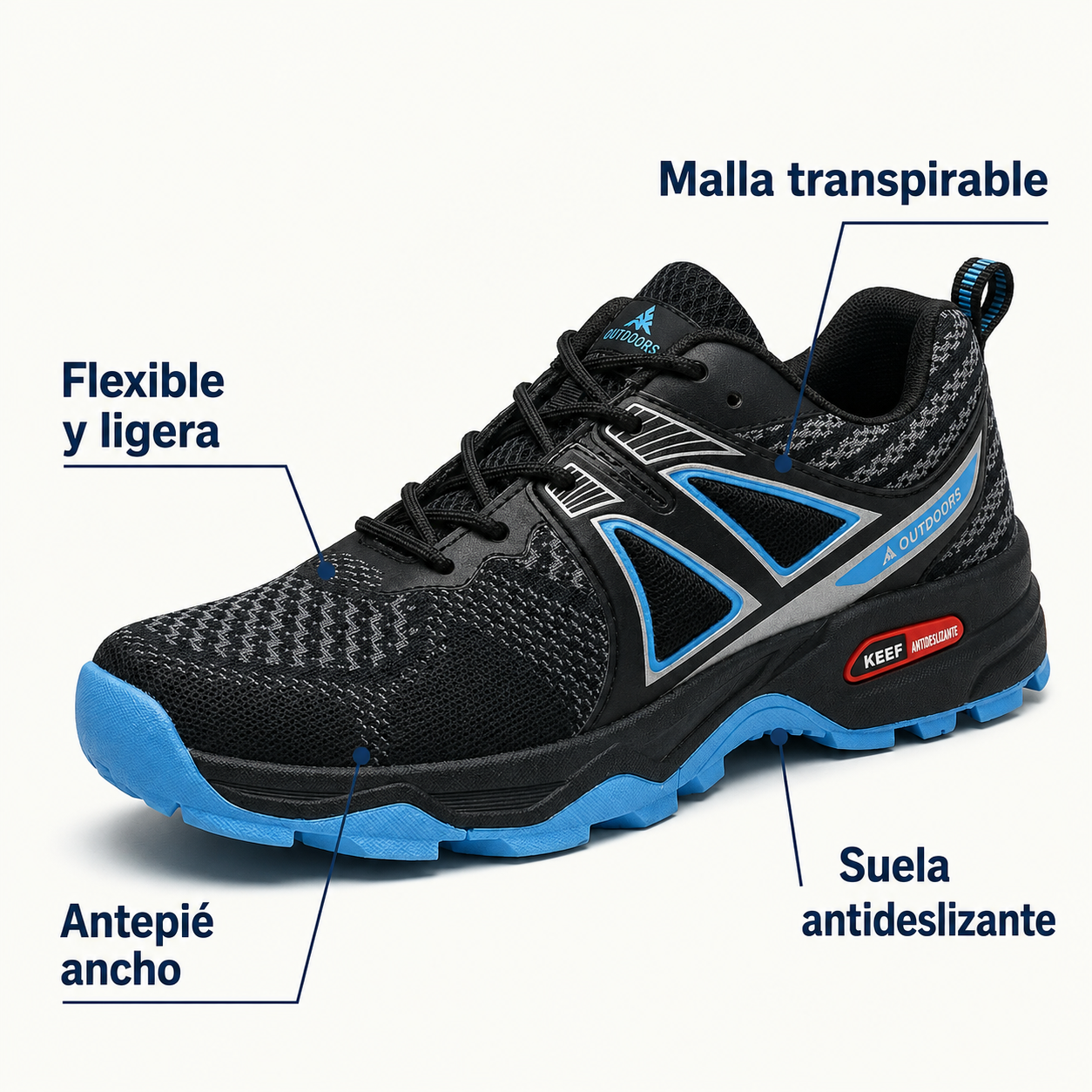 TrekPro™ - Zapatillas ortopédicas cómodas para caminar para hombre