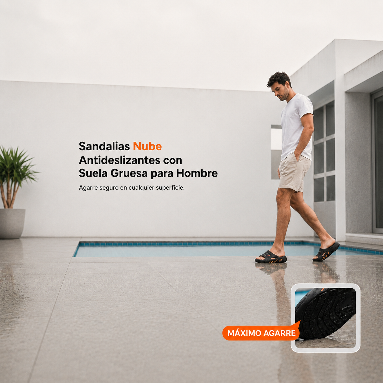 🌞¡Novedades!🏖️ sandalias antideslizantes tipo nube para hombre con suela gruesa