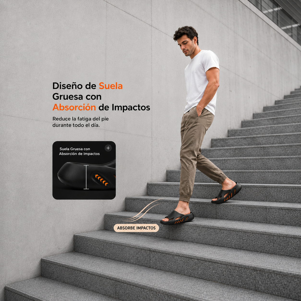🌞¡Novedades!🏖️ sandalias antideslizantes tipo nube para hombre con suela gruesa
