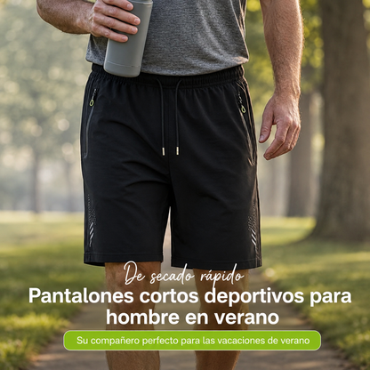 Pantalones cortos deportivos de secado rápido para hombre