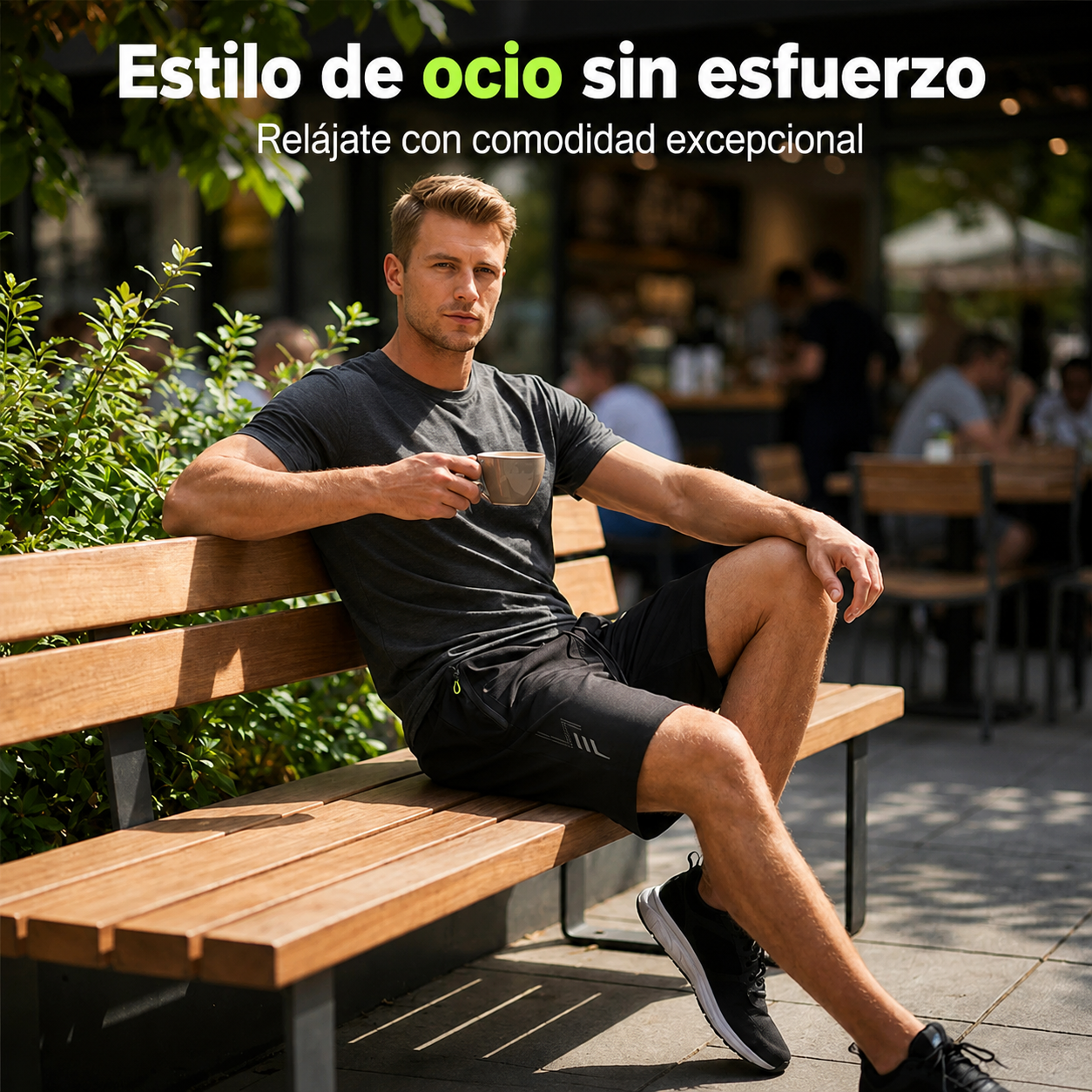 Pantalones cortos deportivos de secado rápido para hombre