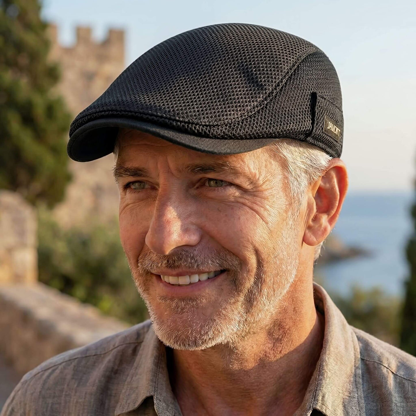 Gorra de malla | Gorra plana informal para hombre
