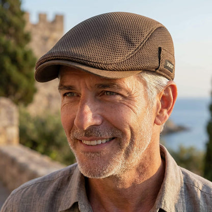 Gorra de malla | Gorra plana informal para hombre
