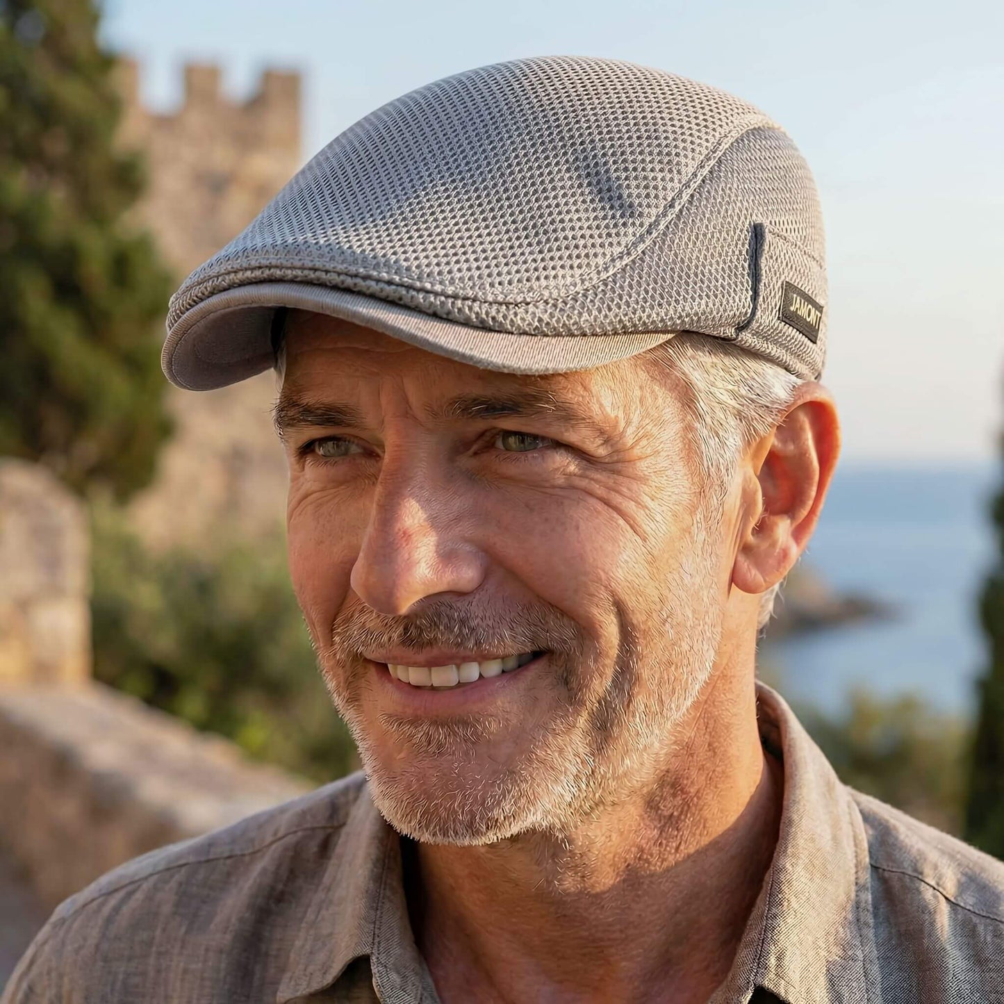 Gorra de malla | Gorra plana informal para hombre