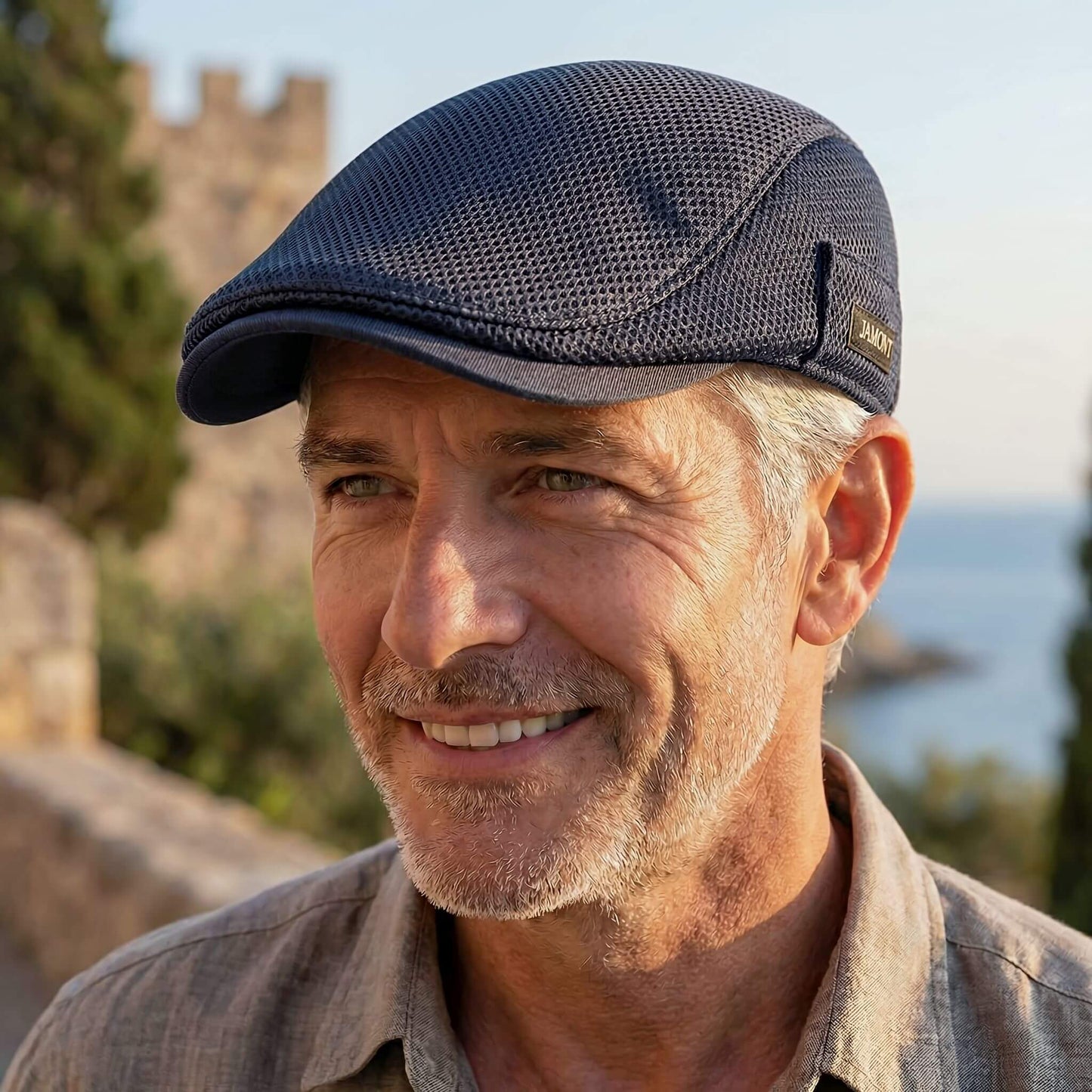 Gorra de malla | Gorra plana informal para hombre