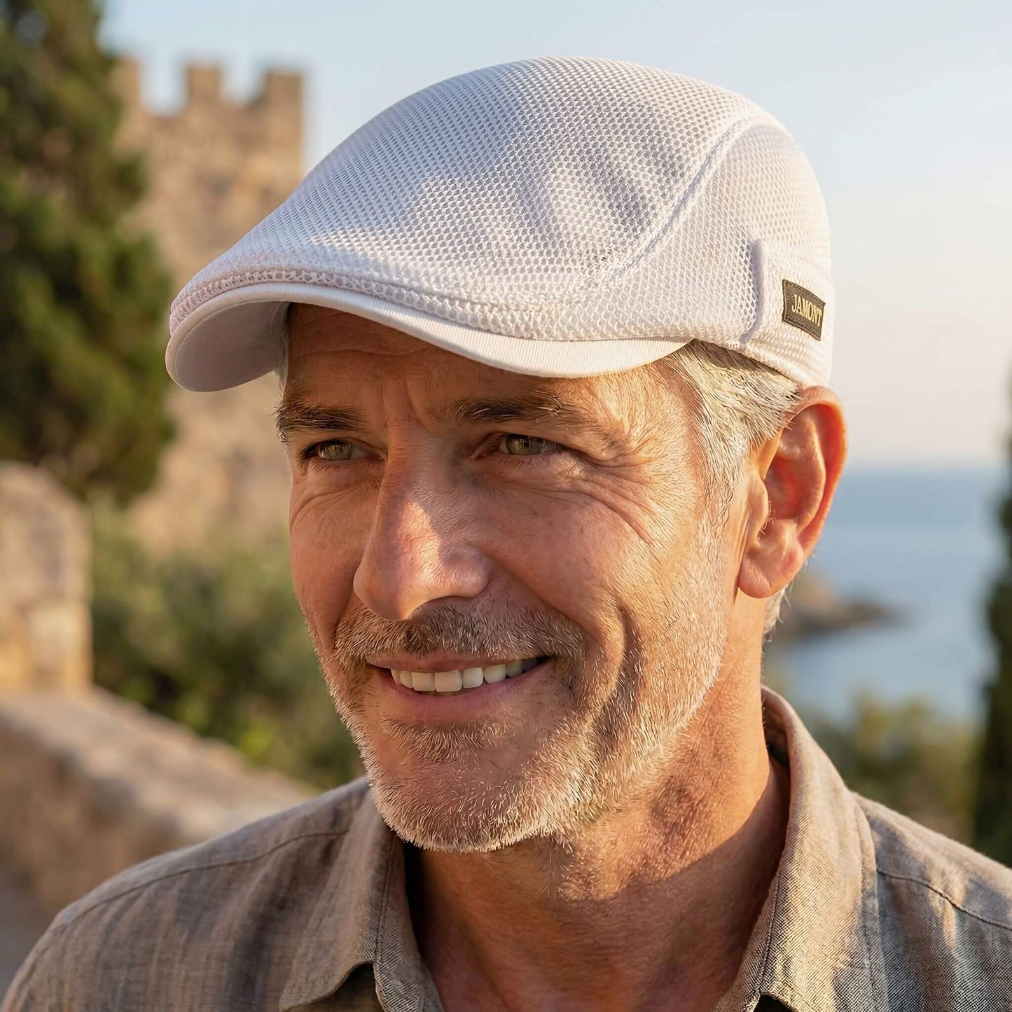 Gorra de malla | Gorra plana informal para hombre