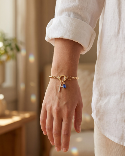 PULSERA FE Y BRILLO