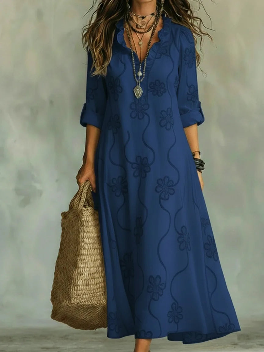 Beatriz -  vestido largo con estampado floral para los días de verano