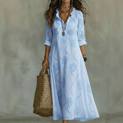 Beatriz -  vestido largo con estampado floral para los días de verano
