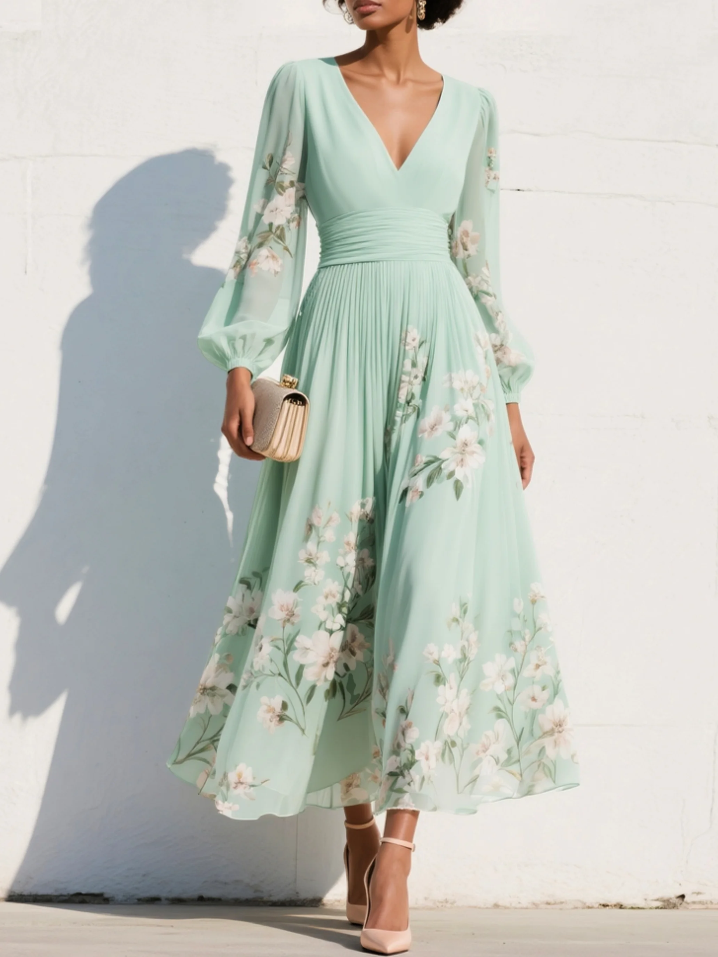 Helena - Vestido midi con estampado floral