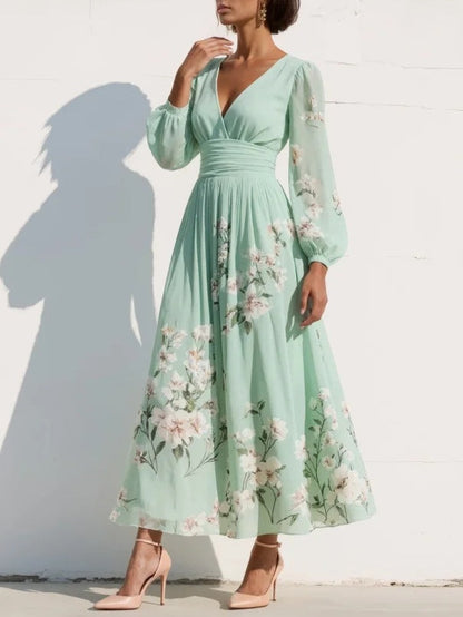 Helena - Vestido midi con estampado floral