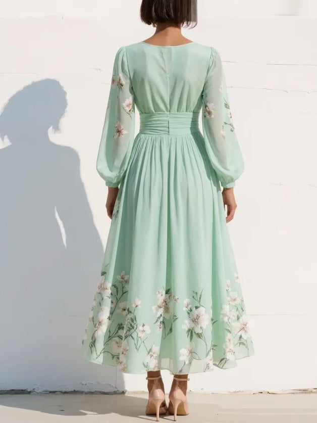 Helena - Vestido midi con estampado floral